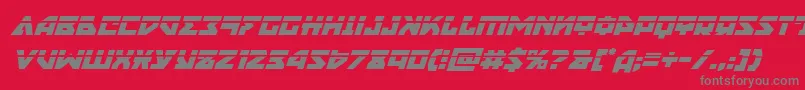 Nyetlaserital Font – Gray Fonts on Red Background