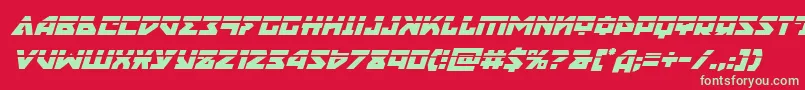 Nyetlaserital Font – Green Fonts on Red Background