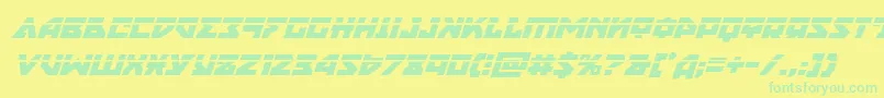 Nyetlaserital Font – Green Fonts on Yellow Background