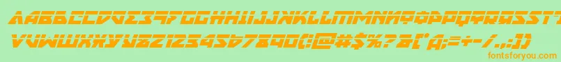 Nyetlaserital Font – Orange Fonts on Green Background