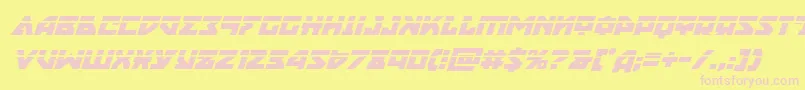 Nyetlaserital Font – Pink Fonts on Yellow Background