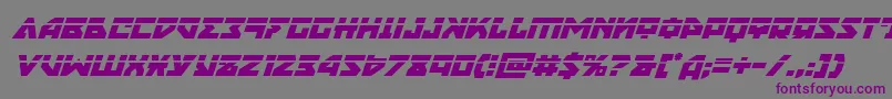 Nyetlaserital-fontti – violetit fontit harmaalla taustalla