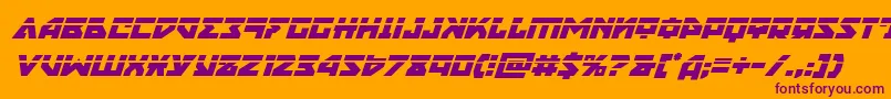 Nyetlaserital Font – Purple Fonts on Orange Background
