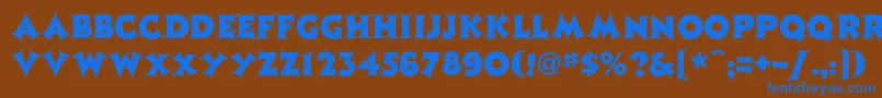 Jazzph1 Font – Blue Fonts on Brown Background