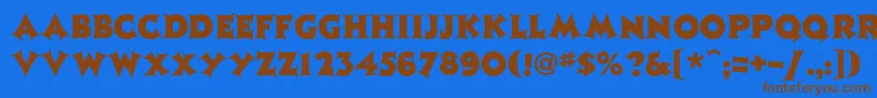 Police Jazzph1 – polices brunes sur fond bleu