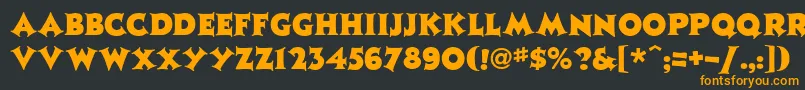 Jazzph1 Font – Orange Fonts on Black Background