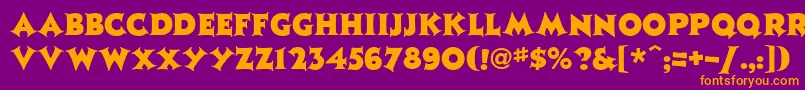 Jazzph1 Font – Orange Fonts on Purple Background