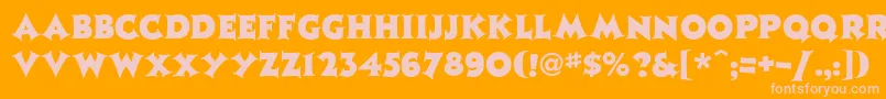 Jazzph1 Font – Pink Fonts on Orange Background