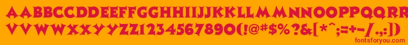 Jazzph1 Font – Red Fonts on Orange Background