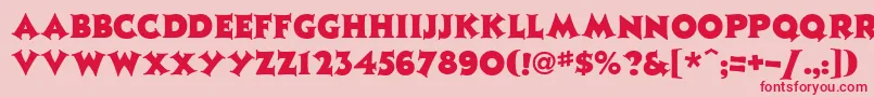 Jazzph1-Schriftart – Rote Schriften auf rosa Hintergrund