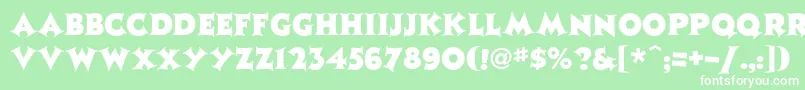 Jazzph1 Font – White Fonts on Green Background