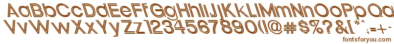 UptightLefti Font – Brown Fonts on White Background