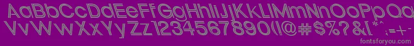 UptightLefti Font – Gray Fonts on Purple Background