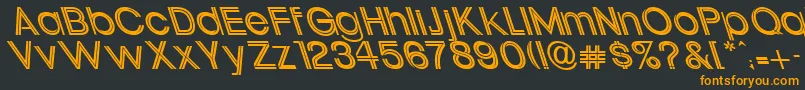 UptightLefti Font – Orange Fonts on Black Background