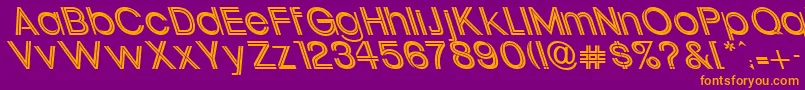 UptightLefti Font – Orange Fonts on Purple Background