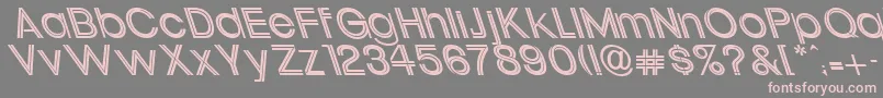 UptightLefti-Schriftart – Rosa Schriften auf grauem Hintergrund