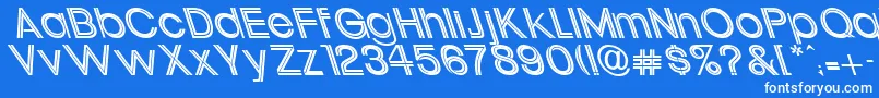 UptightLefti Font – White Fonts on Blue Background