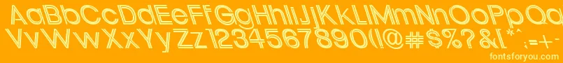 UptightLefti Font – Yellow Fonts on Orange Background