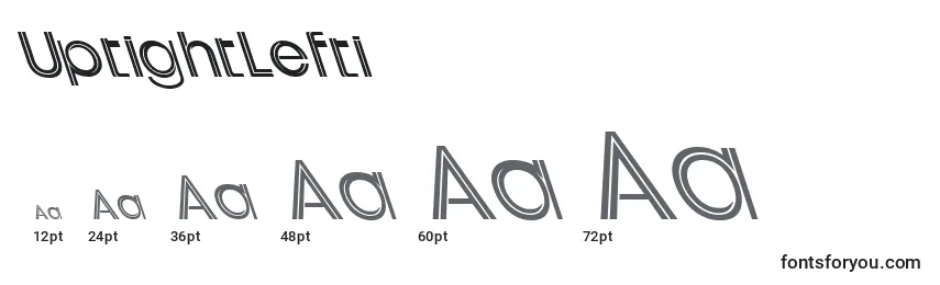 UptightLefti Font Sizes