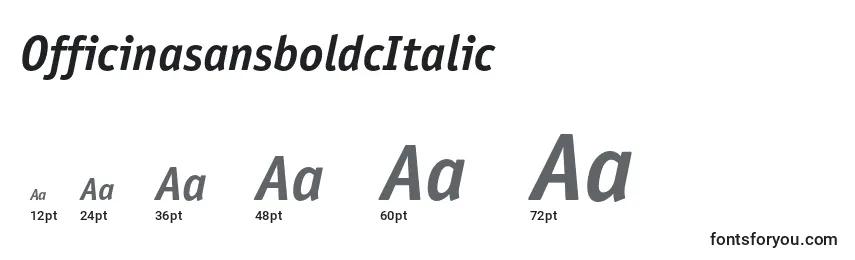 OfficinasansboldcItalic Font Sizes