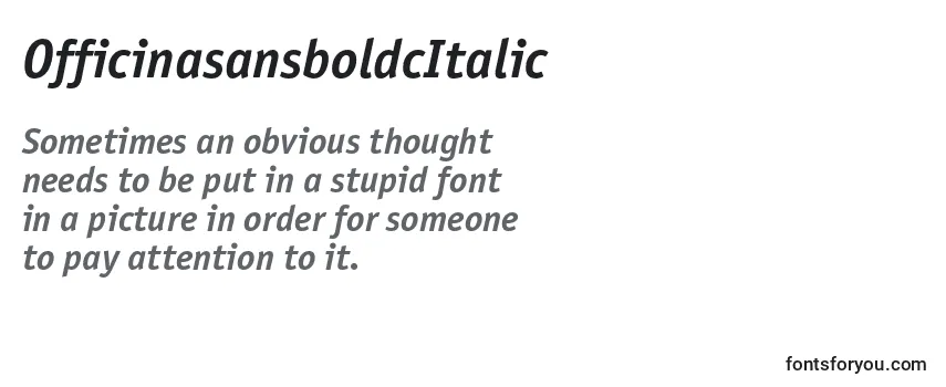 Review of the OfficinasansboldcItalic Font