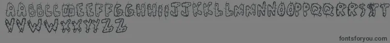 Cactus-Schriftart – Schwarze Schriften auf grauem Hintergrund