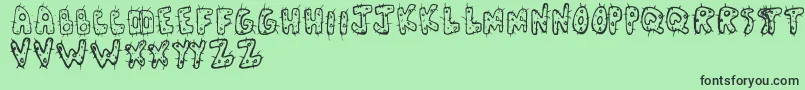 Шрифт Cactus – чёрные шрифты на зелёном фоне