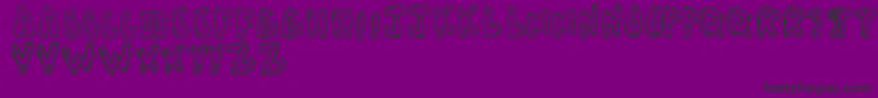 フォントCactus – 紫の背景に黒い文字