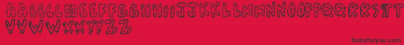 Cactus-Schriftart – Schwarze Schriften auf rotem Hintergrund