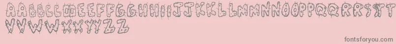 Cactus Font – Gray Fonts on Pink Background