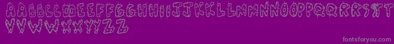 Cactus Font – Gray Fonts on Purple Background