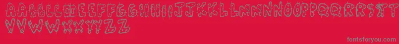 Cactus Font – Gray Fonts on Red Background