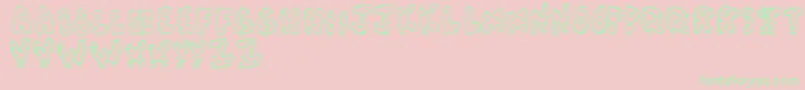 フォントCactus – ピンクの背景に緑の文字