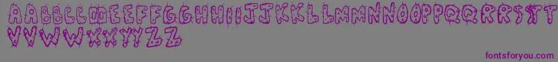 Cactus Font – Purple Fonts on Gray Background