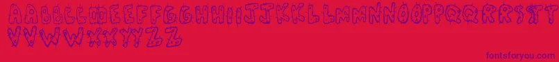 Cactus Font – Purple Fonts on Red Background