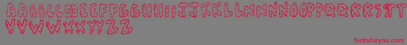 Cactus Font – Red Fonts on Gray Background