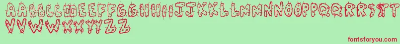 Cactus Font – Red Fonts on Green Background