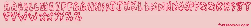 Cactus Font – Red Fonts on Pink Background