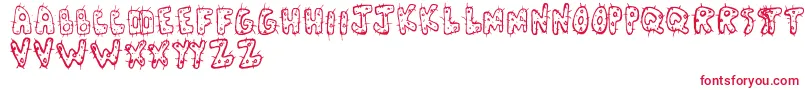 Cactus Font – Red Fonts on White Background