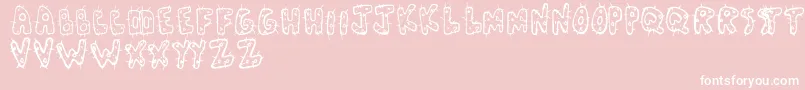fuente Cactus – Fuentes Blancas Sobre Fondo Rosa