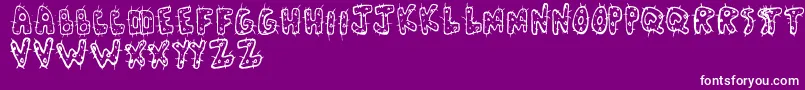 Cactus-Schriftart – Weiße Schriften auf violettem Hintergrund