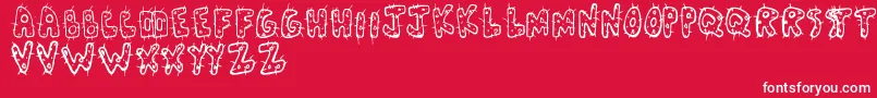 Cactus Font – White Fonts on Red Background