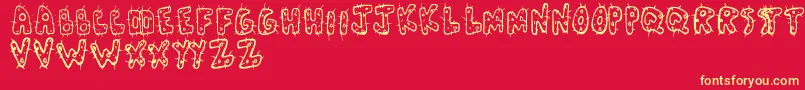 Шрифт Cactus – жёлтые шрифты на красном фоне