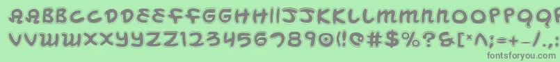 Mbeanscol Font – Gray Fonts on Green Background