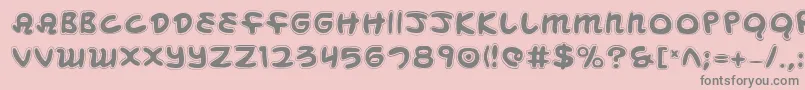 Mbeanscol Font – Gray Fonts on Pink Background