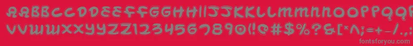 Mbeanscol Font – Gray Fonts on Red Background