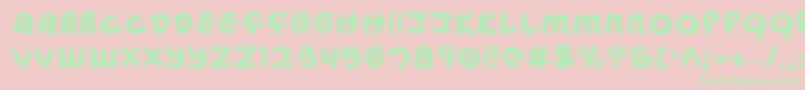 Mbeanscol Font – Green Fonts on Pink Background