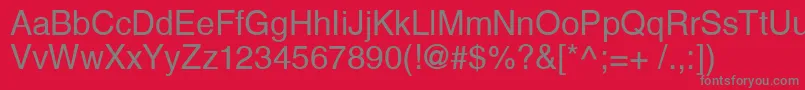 HelveticaCyrillicUpright Font – Gray Fonts on Red Background