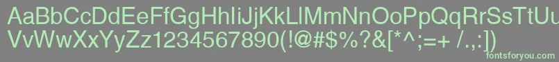 Fonte HelveticaCyrillicUpright – fontes verdes em um fundo cinza