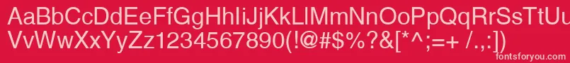 Шрифт HelveticaCyrillicUpright – розовые шрифты на красном фоне